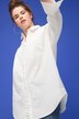 Chemise oversized à col de chemise, rivet fantaisie et manches longues