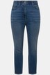 Skinny jeans, used look, 5-pocket, elastische tailleband