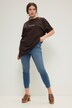 Skinny jeans, used look, 5-pocket, elastische tailleband