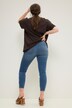 Skinny jeans, used look, 5-pocket, elastische tailleband