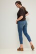 Skinny jeans, used look, 5-pocket, elastische tailleband