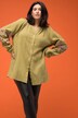 Musselin-Bluse, oversized, Tunika-Ausschnitt, Stickereien