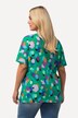 T-shirt oversized à décolleté rond, manches courtes. Imprimé taches