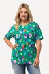 T-shirt oversized à décolleté rond, manches courtes. Imprimé taches
