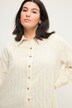 Bluse, oversized, fargede nupper, skjortekrage, langermet