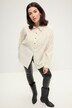 Bluse, oversized, fargede nupper, skjortekrage, langermet