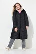 Manteau matelassé, capuche amovible, col montant, fermeture éclair à double sens