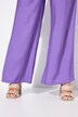 Pantalon à enfiler à tissu texturé. Taille élastique et jambe large