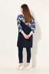Tunika, oversize, pystykaulus, 3/4-hihat, luomupuuvillaa