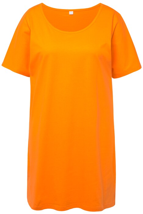 Dlouhé tričko, oversize, kulatý výstřih, krátké rukávy