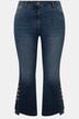 Vaqueros Bootcut, flared Fit, 5 bolsillos, abertura en el dobladillo con botones dorados