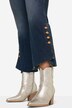 Vaqueros Bootcut, flared Fit, 5 bolsillos, abertura en el dobladillo con botones dorados