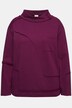 Sweatshirt, pyntesyninger, stående krave, lange ærmer, økologisk bomuld