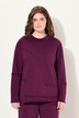 Sweatshirt, pyntesyninger, stående krave, lange ærmer, økologisk bomuld