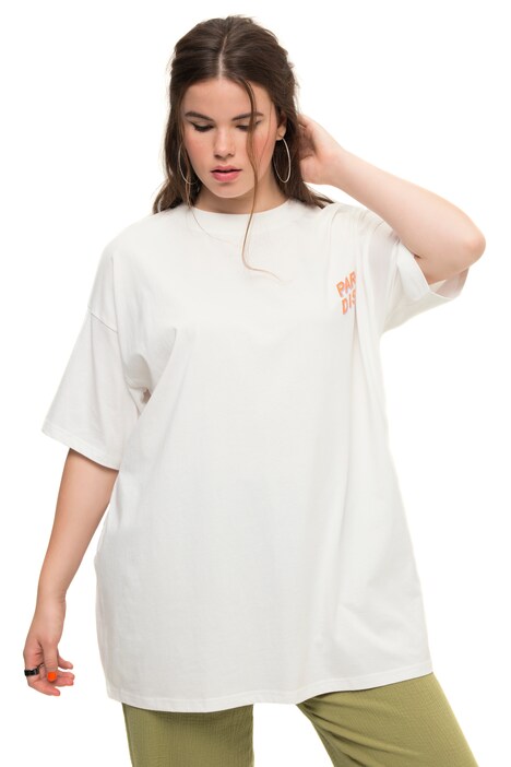 Tričko, oversize, potisk, kulatý výstřih, krátké rukávy