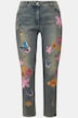 7/8-slimjeans, smal passform, 5-lommer, lapper