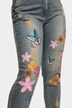 7/8-slimjeans, smal passform, 5-lommer, lapper