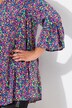Blusa túnica, estampado por toda la prenda, escote de túnica, manga 3/4