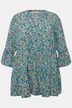 Blusa a tunica con stampa allover, scollo a tunica e maniche a 3/4