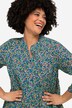 Blusa a tunica con stampa allover, scollo a tunica e maniche a 3/4