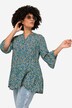 Blusa a tunica con stampa allover, scollo a tunica e maniche a 3/4