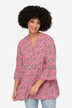 Blusa túnica, estampado por toda la prenda, escote de túnica, manga 3/4