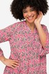 Blusa túnica, estampado por toda la prenda, escote de túnica, manga 3/4