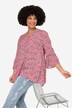 Blusa túnica, estampado por toda la prenda, escote de túnica, manga 3/4