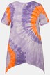 T-shirt, batikpring, tilspidset kant, rund hals, kort ærme