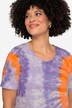 T-shirt, batikpring, tilspidset kant, rund hals, kort ærme