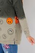 Mikina, oversize, barevný přechod Smiley, dlouhé rukávy