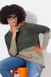 Mikina, oversize, barevný přechod Smiley, dlouhé rukávy
