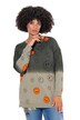 Mikina, oversize, barevný přechod Smiley, dlouhé rukávy