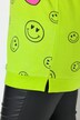 Oversized Long-Sleeve Color Gradient Smiley Print Sweatshirt