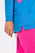 Sudadera, oversize, emoticono en gradiente de color, manga larga