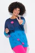 Sudadera, oversize, emoticono en gradiente de color, manga larga
