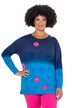 Mikina, oversize, barevný přechod Smiley, dlouhé rukávy