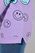 Sweat-shirt oversize à manches longues, imprimé Smileys et dégradé de couleurs