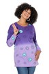 Mikina, oversize, barevný přechod Smiley, dlouhé rukávy