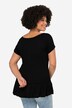 Slim-Fitting Half-Sleeve Smocked Elastic Jersey Top with Ruffle
