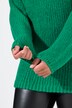 Suéter, oversize, mangas balón, escote de pico