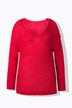 Pull oversize, col en V et manches ballon