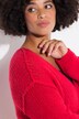 Pull oversize, col en V et manches ballon