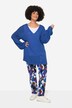 Pull oversize, col en V et manches ballon