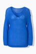 Trui, oversized, ballonmouw, V-hals