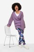 Pull oversize, col en V et manches ballon