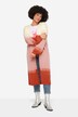 Cardigan lungo con gradiente di colore e maniche lunghe