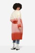 Cardigan lungo con gradiente di colore e maniche lunghe