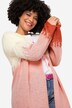 Cardigan lungo con gradiente di colore e maniche lunghe
