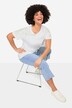 T-shirt dalla vestibilità classica con decorazioni sulle spalle e mezze maniche